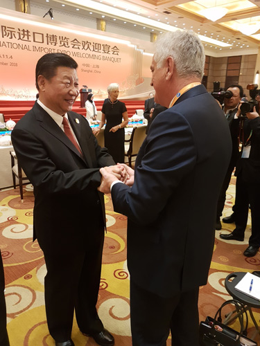  Council President Nikolic has a cordial and friendly conversation with President of PR China Xi Jinping 