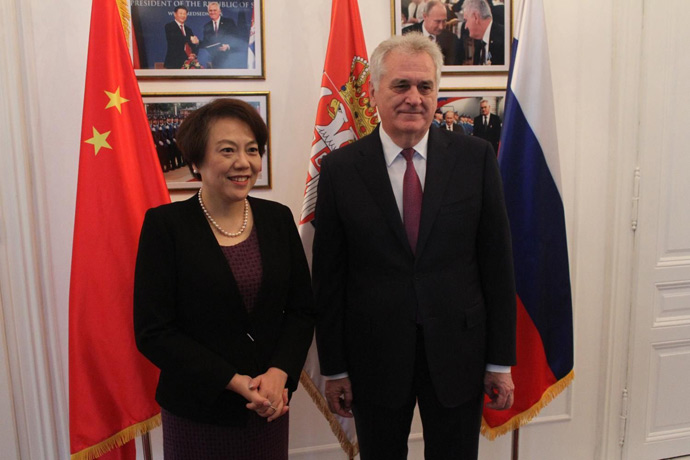  National Council President Nikolić and Ambassador of PR China to Serbia Chen Bo discuss Sino-Serbian cooperation and new opportunities for enhancement of the two countries’ relations 