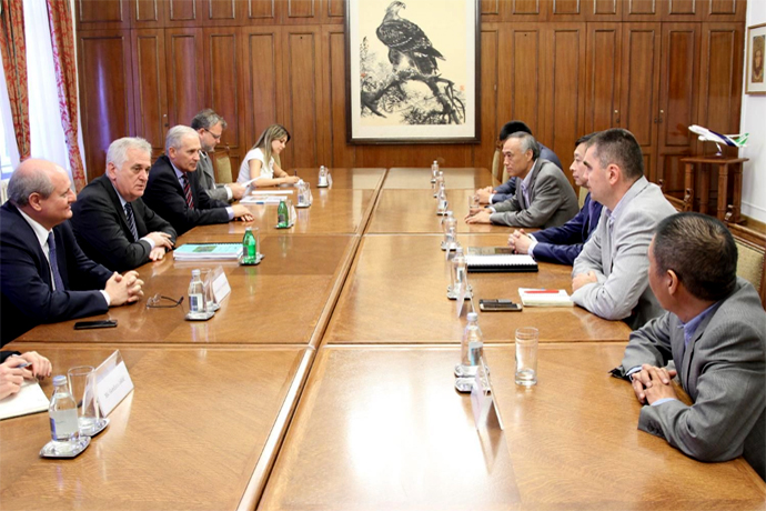  National Council President Nikolić talks to PR China Ambassador and Vice President of CMEC 